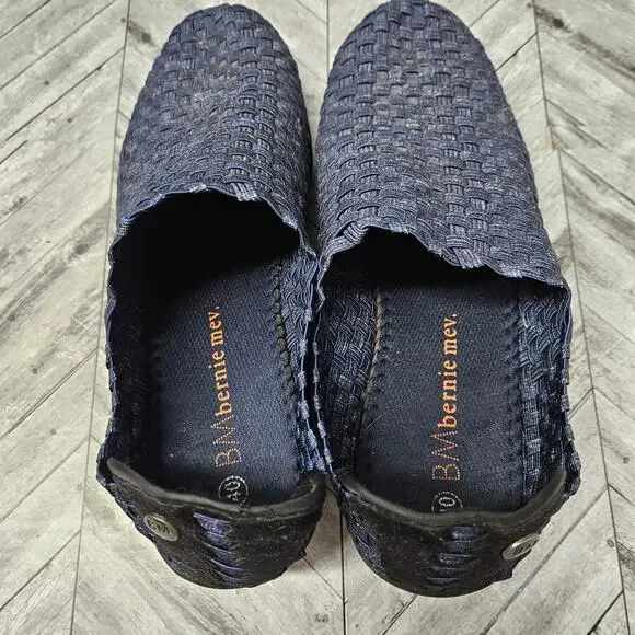 Bernie Mev Smooth Cha Cha Slip On Wedge Blue Womens 40 - Picture 6 of 7